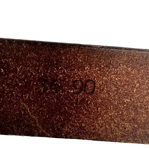 VINTAGE Top Grain Brown Leather Embossed Western Belt Size medium - Picture 8 of 10